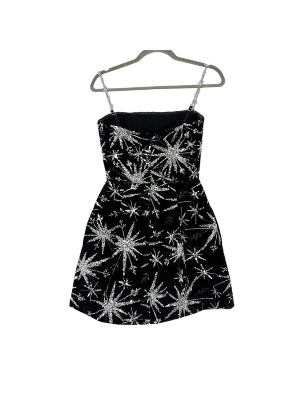 NWT Nadine Merabi Stella Star Embellished Velvet Dress - Picture 3 of 10